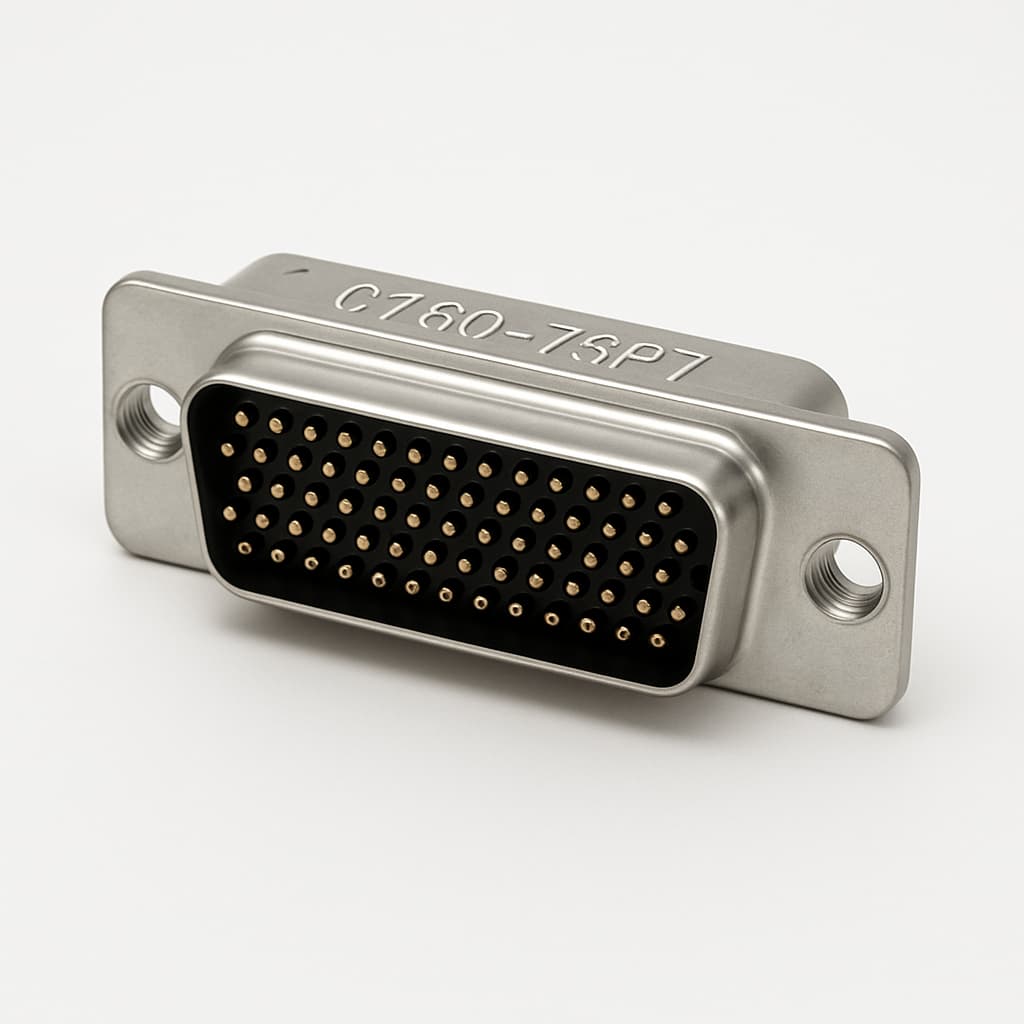 MOLEX / FCT CT50-78P7 D-Sub High Density — illustrative, KI-generierte Abbildung