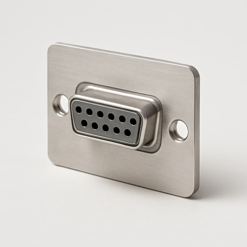 MOLEX / FCT F15S40G0-1669 doorvoerplaatadapter 15P — illustratieve, door AI gegenereerde afbeelding