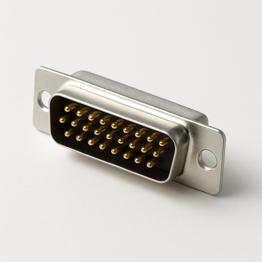 F25P15-K61 D-Sub 25P Stecker — illustrative, KI-generierte Abbildung