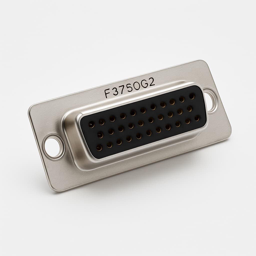 MOLEX / FCT F37S0G2 D-Sub connector — illustratieve, door AI gegenereerde afbeelding