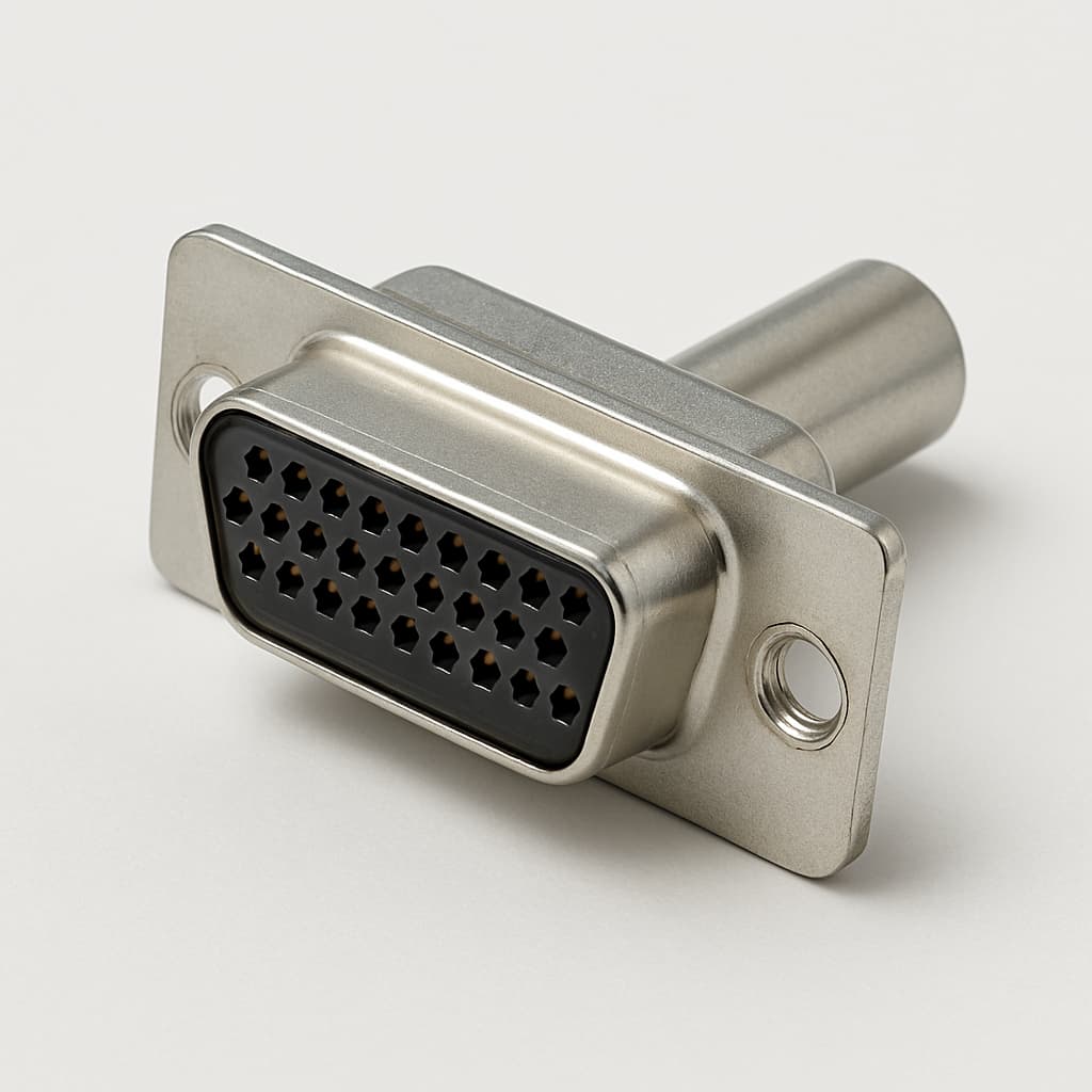 MOLEX / FCT FL37S7-K121 D-Sub-Crimp-Steckverbinder — illustrative, KI-generierte Abbildung
