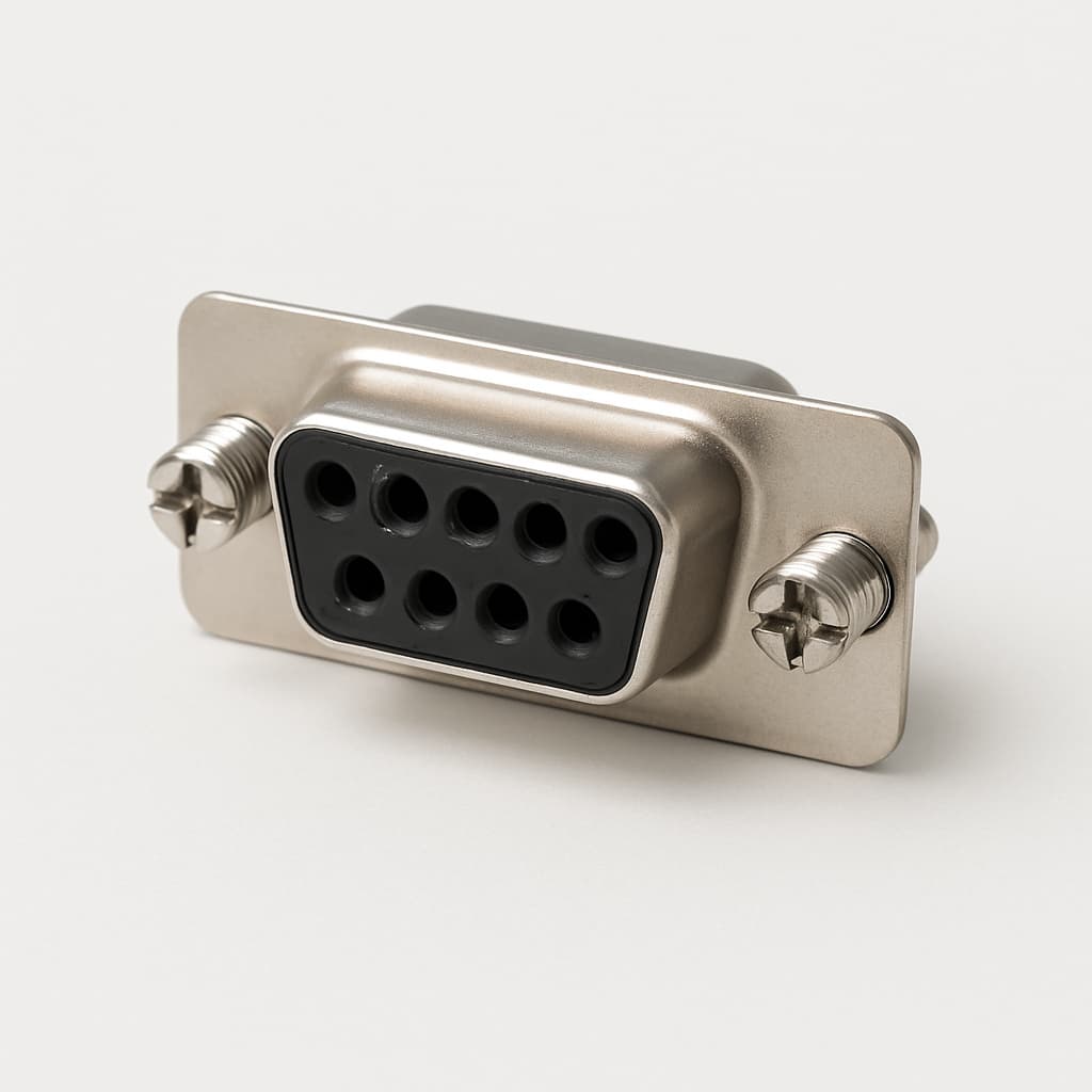 Molex / FCT FL7W2S7-K121 D-Sub krimpconnector — illustratieve, door AI gegenereerde afbeelding