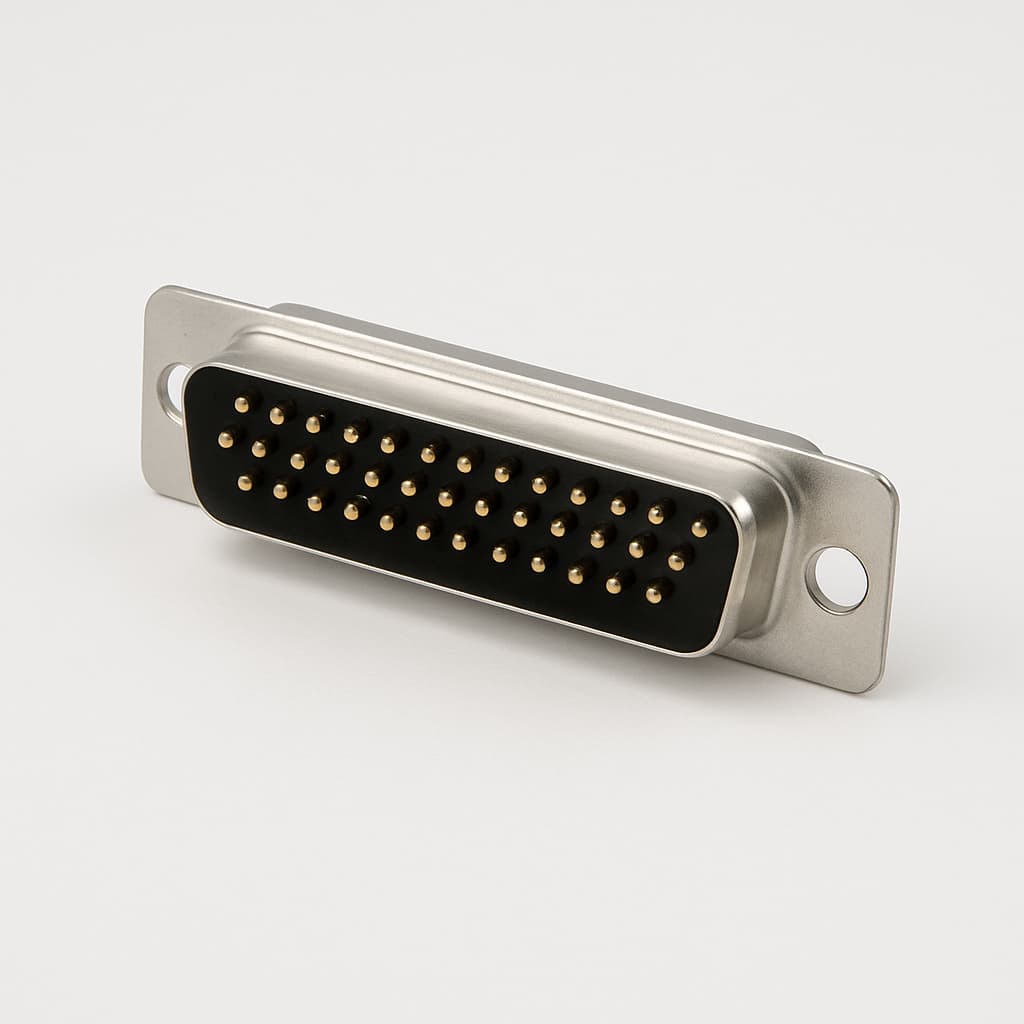 FLT37P7-K120 D-Sub 37P male krimpconnector — illustratieve, door AI gegenereerde afbeelding