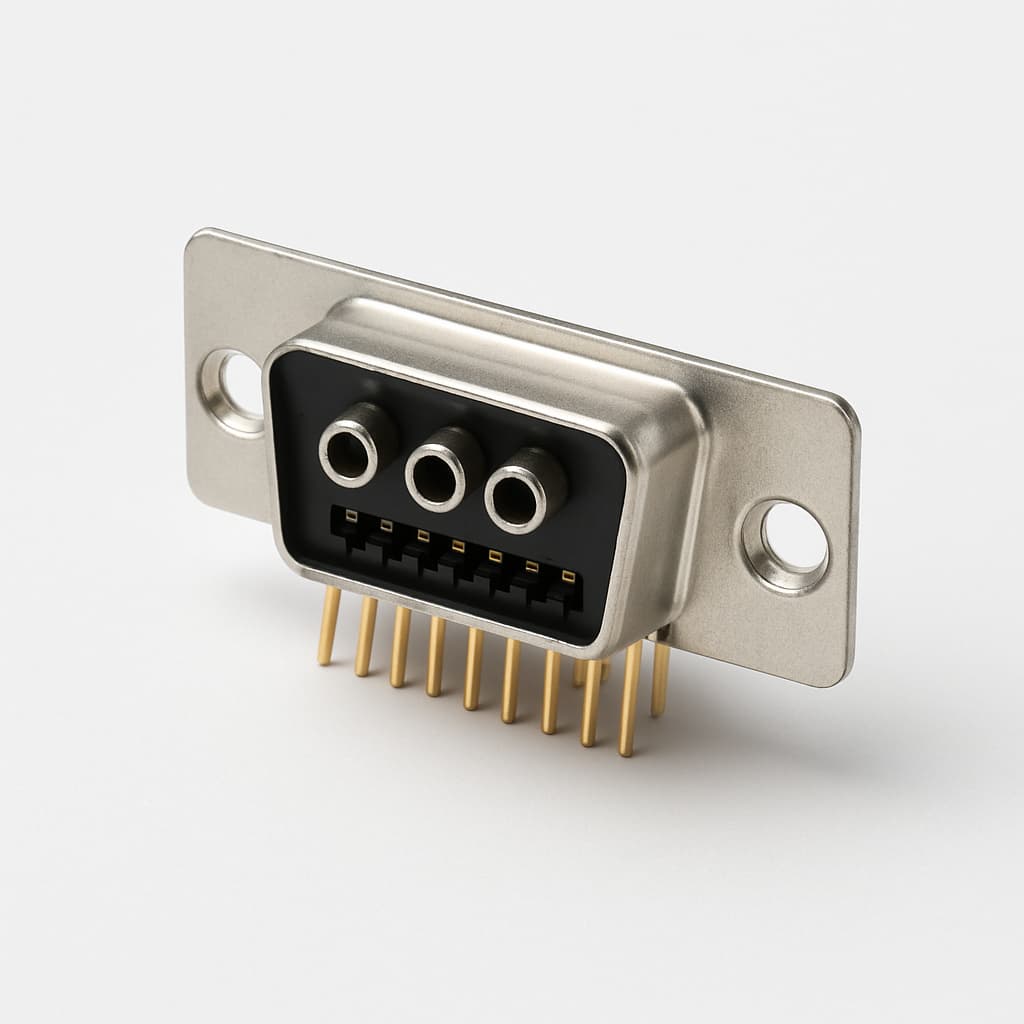 FM13W3P5-0138 D-Sub PCB-connector — illustratieve, door AI gegenereerde afbeelding