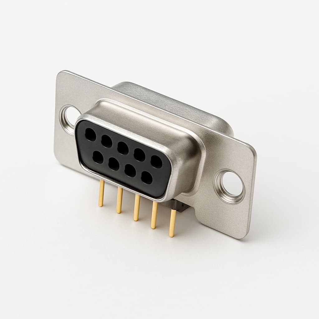 FM5W5S-1972 D-sub female PCB-connector — illustratieve, door AI gegenereerde afbeelding
