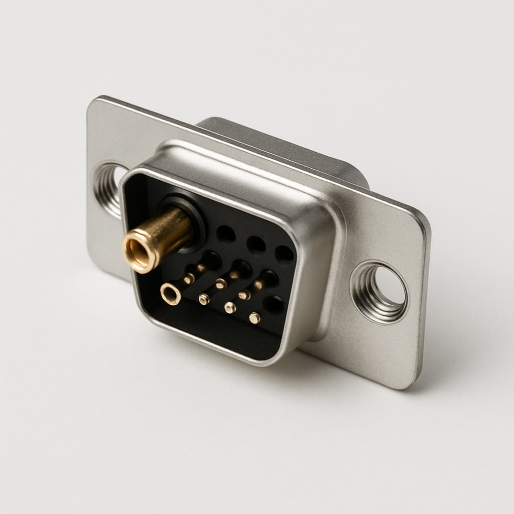 Molex / FCT FM7W2P22-0904 D-Sub-Stecker — illustrative, KI-generierte Abbildung