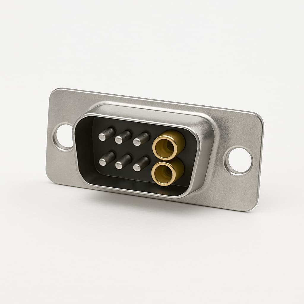 FM7W2P22-K500 D-Sub-Stecker — illustrative, KI-generierte Abbildung
