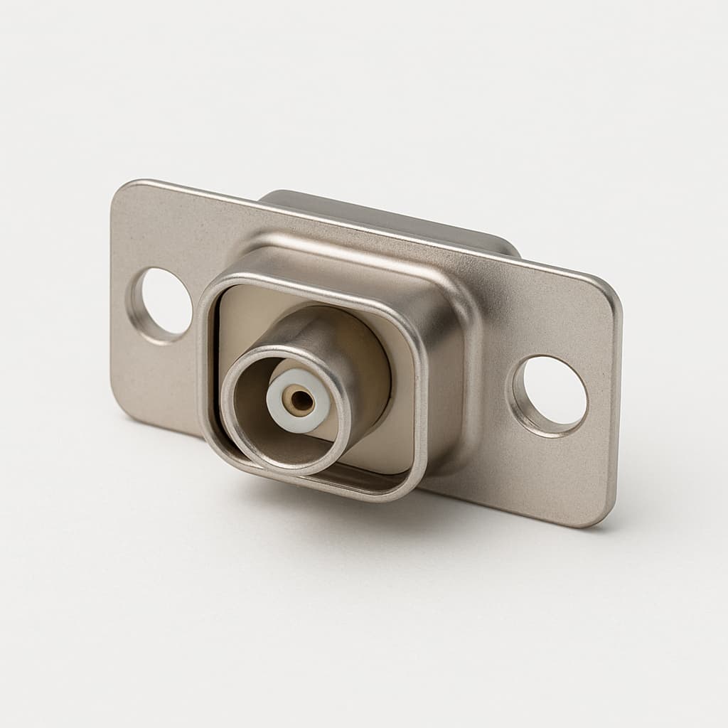 FMC002S102 D-Sub-Koax-Steckverbinder, 2 mm — illustrative, KI-generierte Abbildung