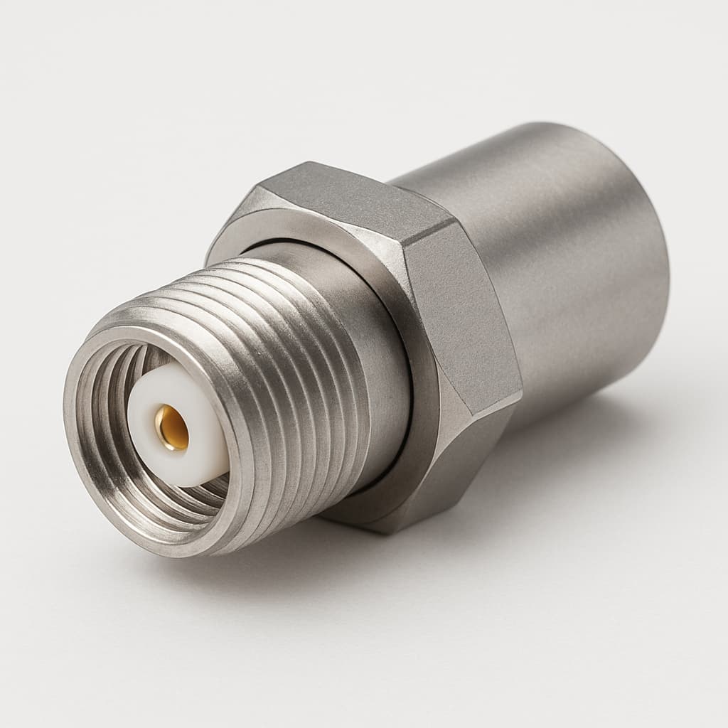 Molex / FCT FME005P101 75 Ohm connector — illustratieve, door AI gegenereerde afbeelding
