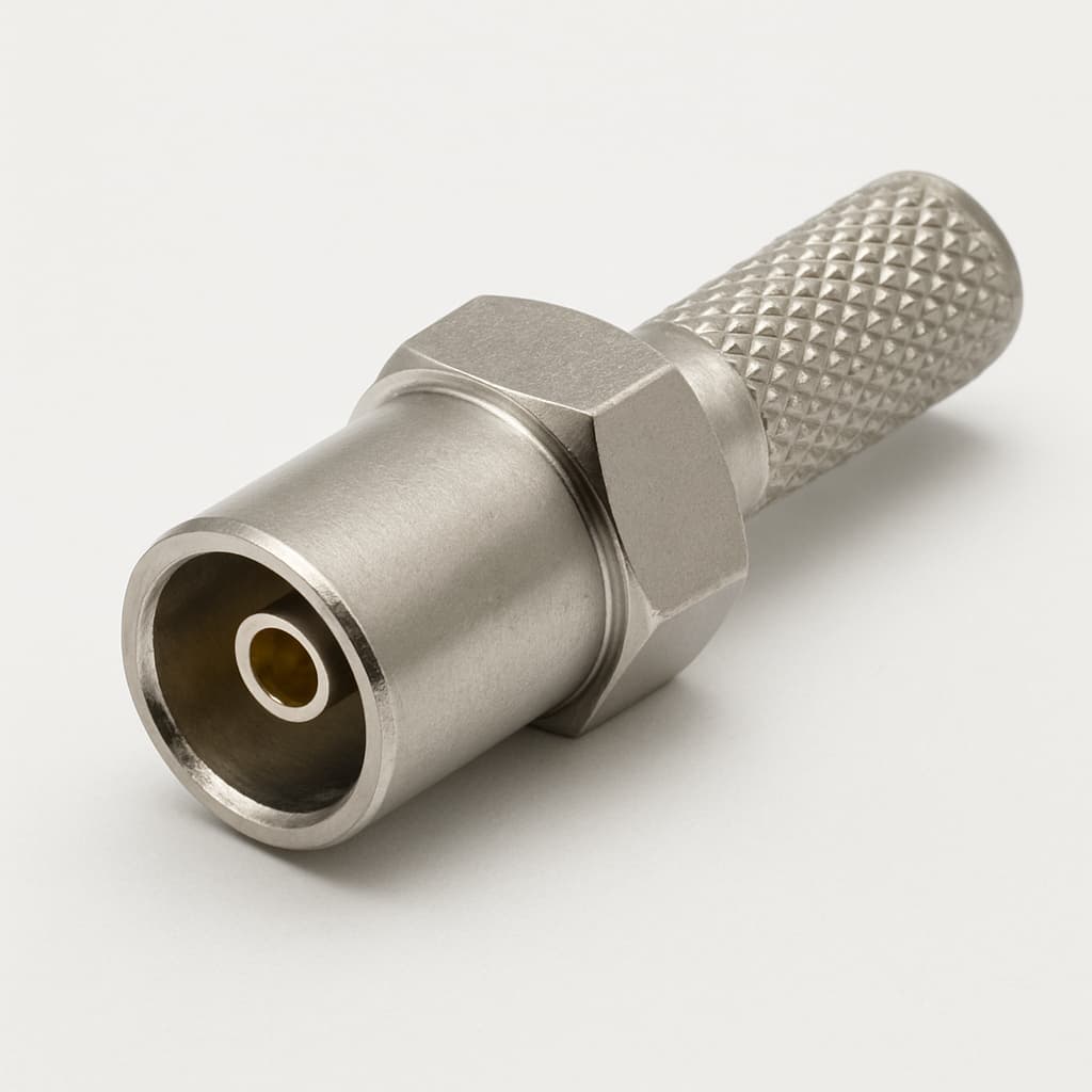 Molex / FCT FMS003S102 75 Ohm Crimp Standard — illustrative, KI-generierte Abbildung