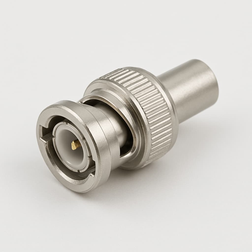 Molex / FCT FMS009P102 50 Ohm Crimp — illustrative, KI-generierte Abbildung