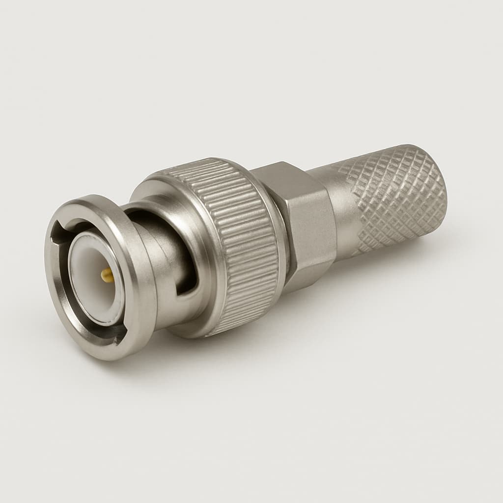 MOLEX / FCT FMS009S102 50 OHM Koaxial-Crimp — illustrative, KI-generierte Abbildung