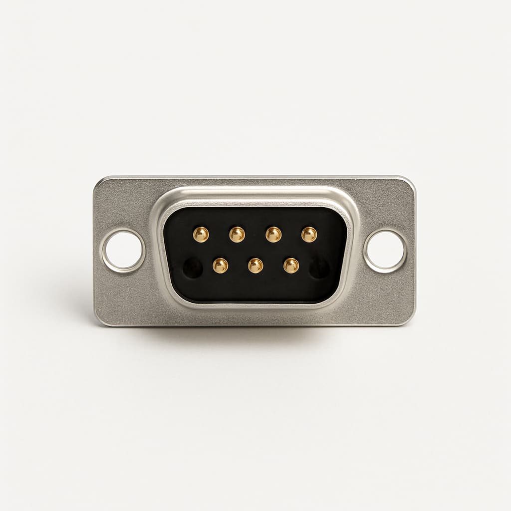 FMW09P D-Sub 9P connector — illustratieve, door AI gegenereerde afbeelding