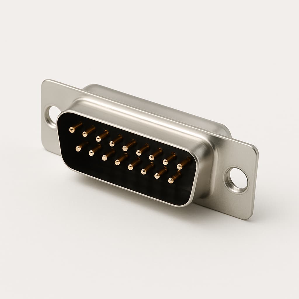 FU25P7-K120-Y001 D-Sub 25P Stecker-Crimp-Steckverbinder — illustrative, KI-generierte Abbildung