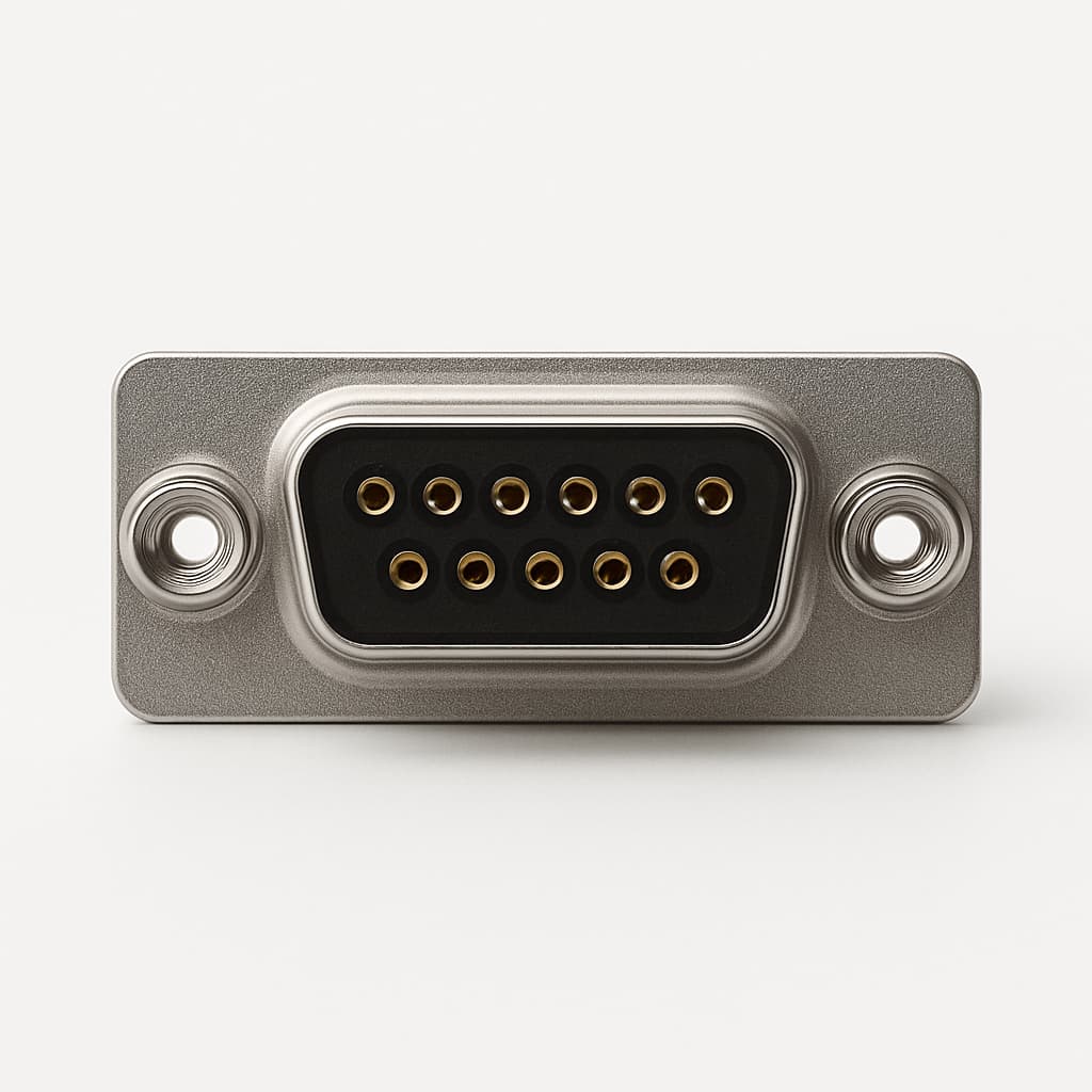 FUW15P7 D-Sub 15P zwevend gemonteerde connector — illustratieve, door AI gegenereerde afbeelding