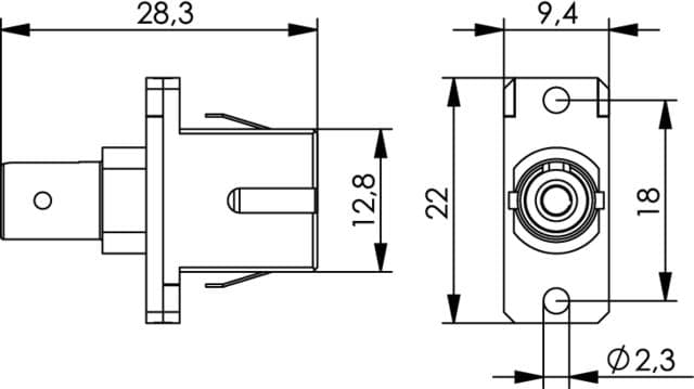 Telegartner J08082A0000 ST/SC-adapter