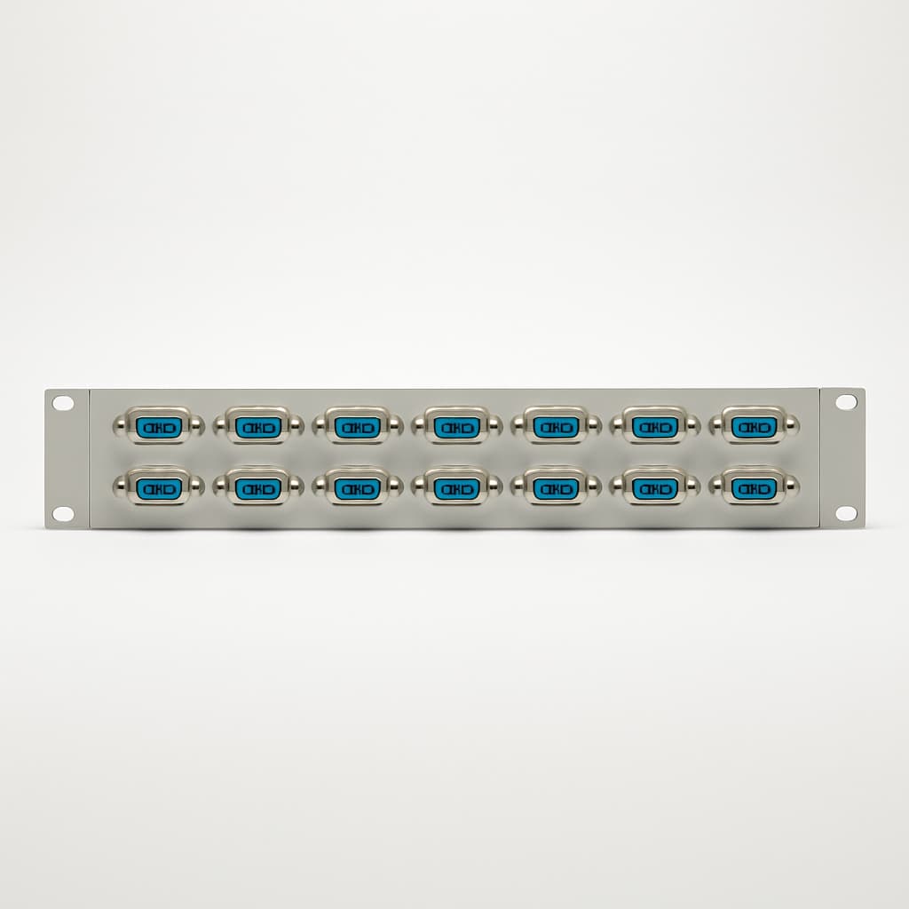 KK1A-16SUB-D9 19" 16 x D-SUB 9P — illustratieve, door AI gegenereerde afbeelding