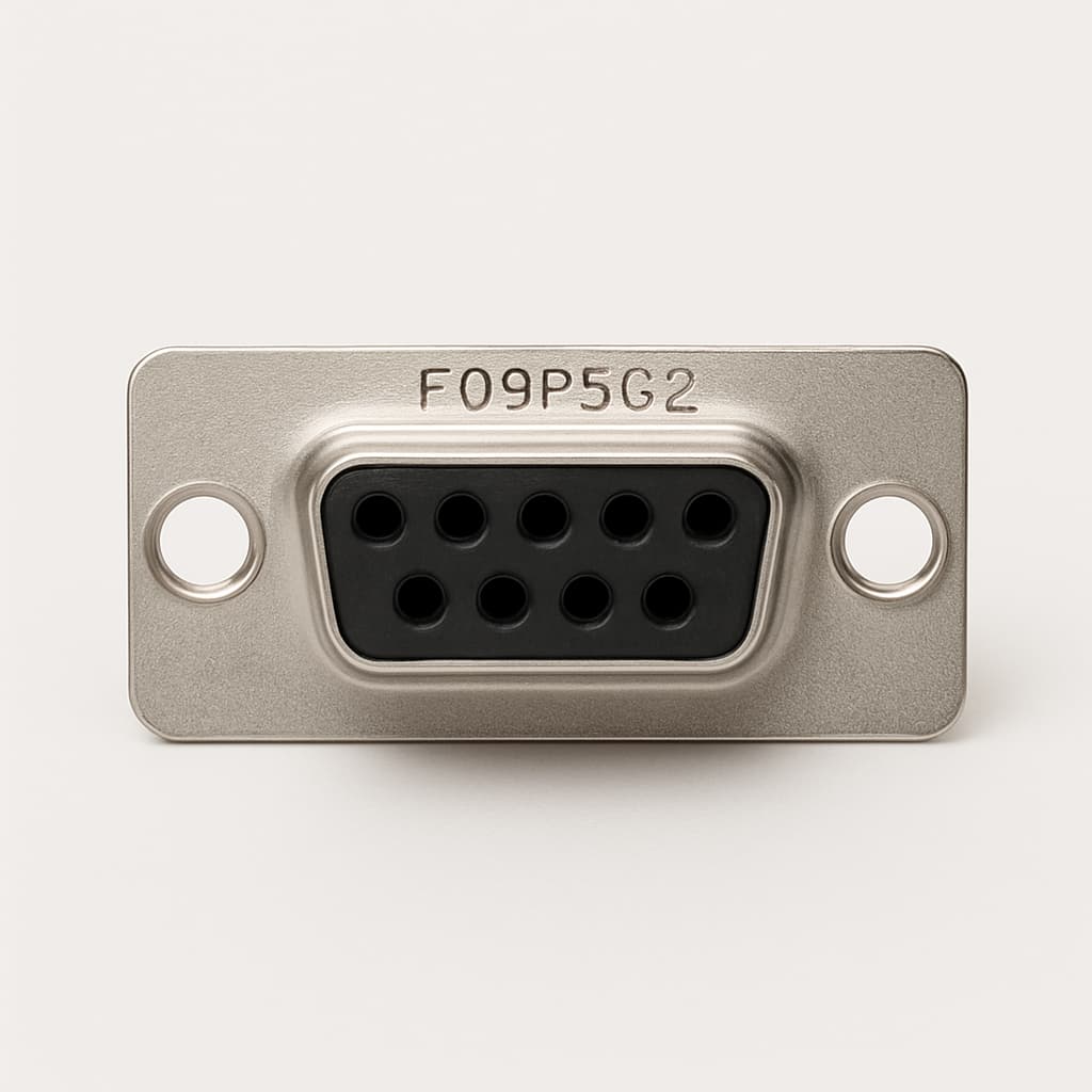 Molex / FCT F09P5G2 D-Sub — illustrative, KI-generierte Abbildung