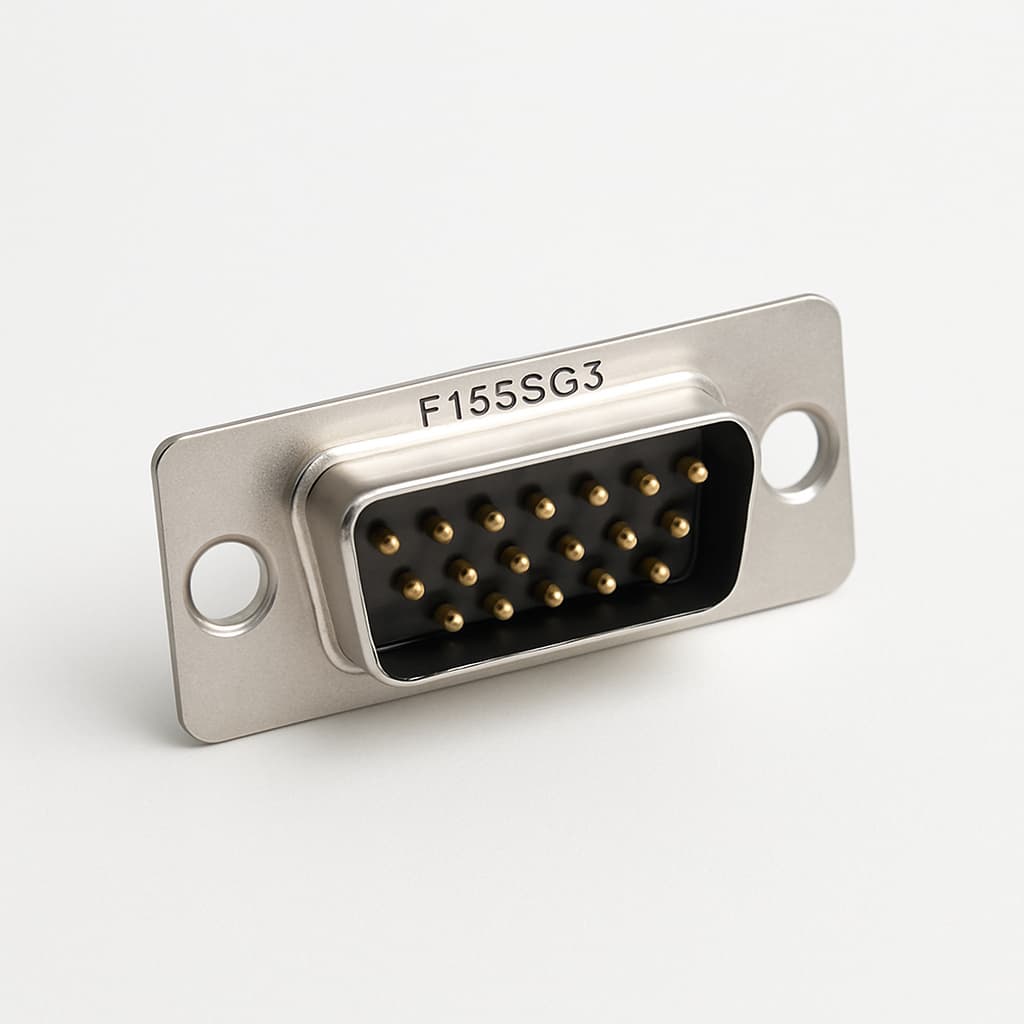 MOLEX / FCT F15S0SG3 D-Sub — illustratieve, door AI gegenereerde afbeelding