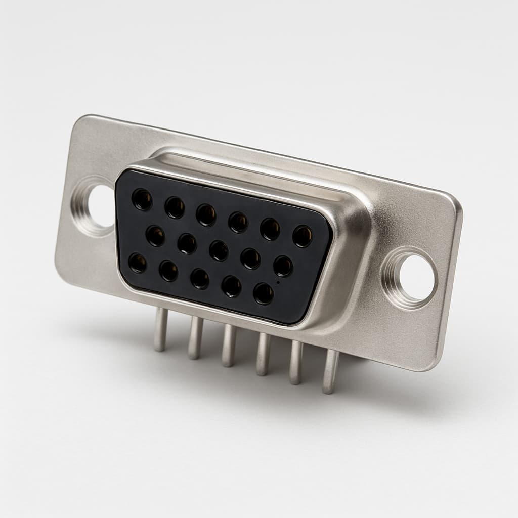 Molex / FCT F15S5G1-K541 D-Sub-Steckverbinder — illustrative, KI-generierte Abbildung