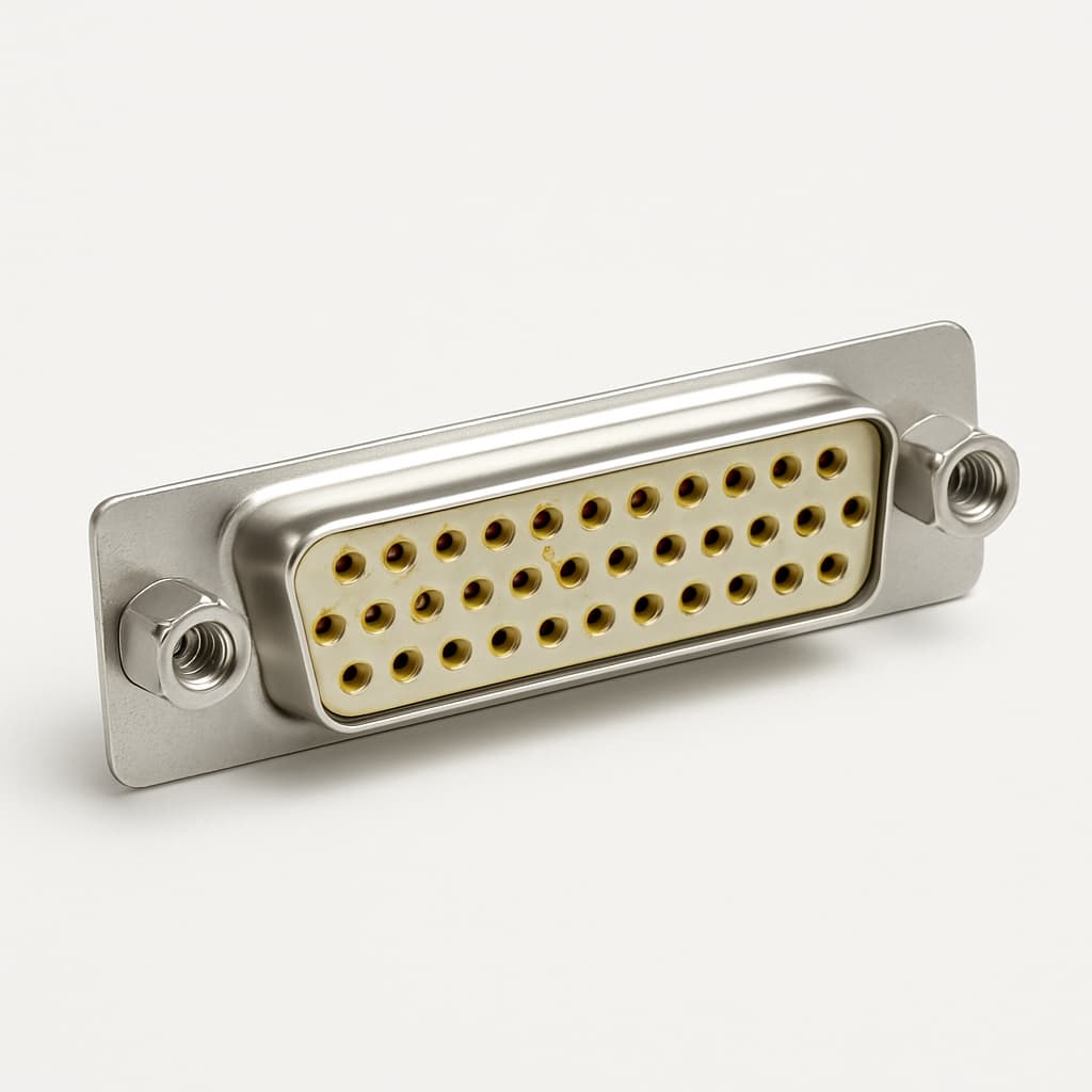 Molex / FCT F25P1G3 D-Sub — illustrative, KI-generierte Abbildung