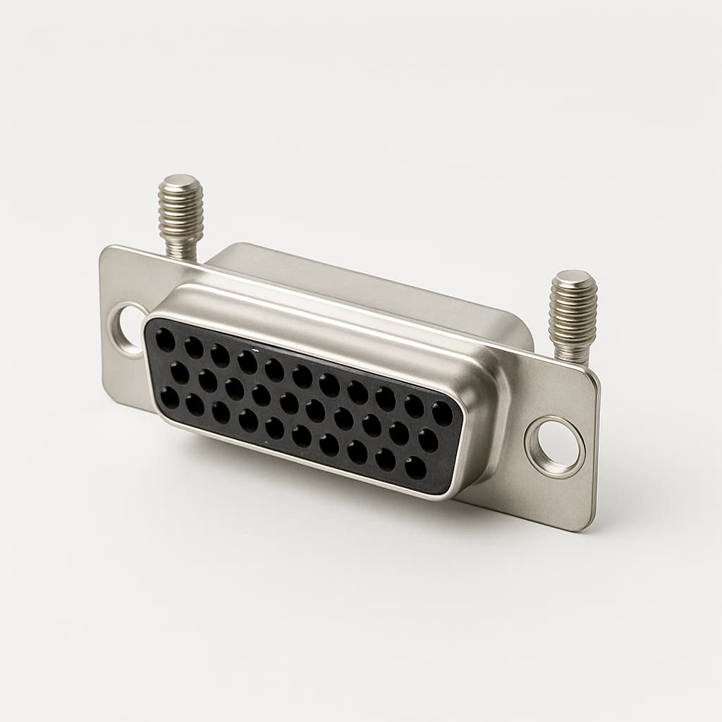 Molex / FCT F25P5G2 D-Sub-Steckverbinder — illustrative, KI-generierte Abbildung