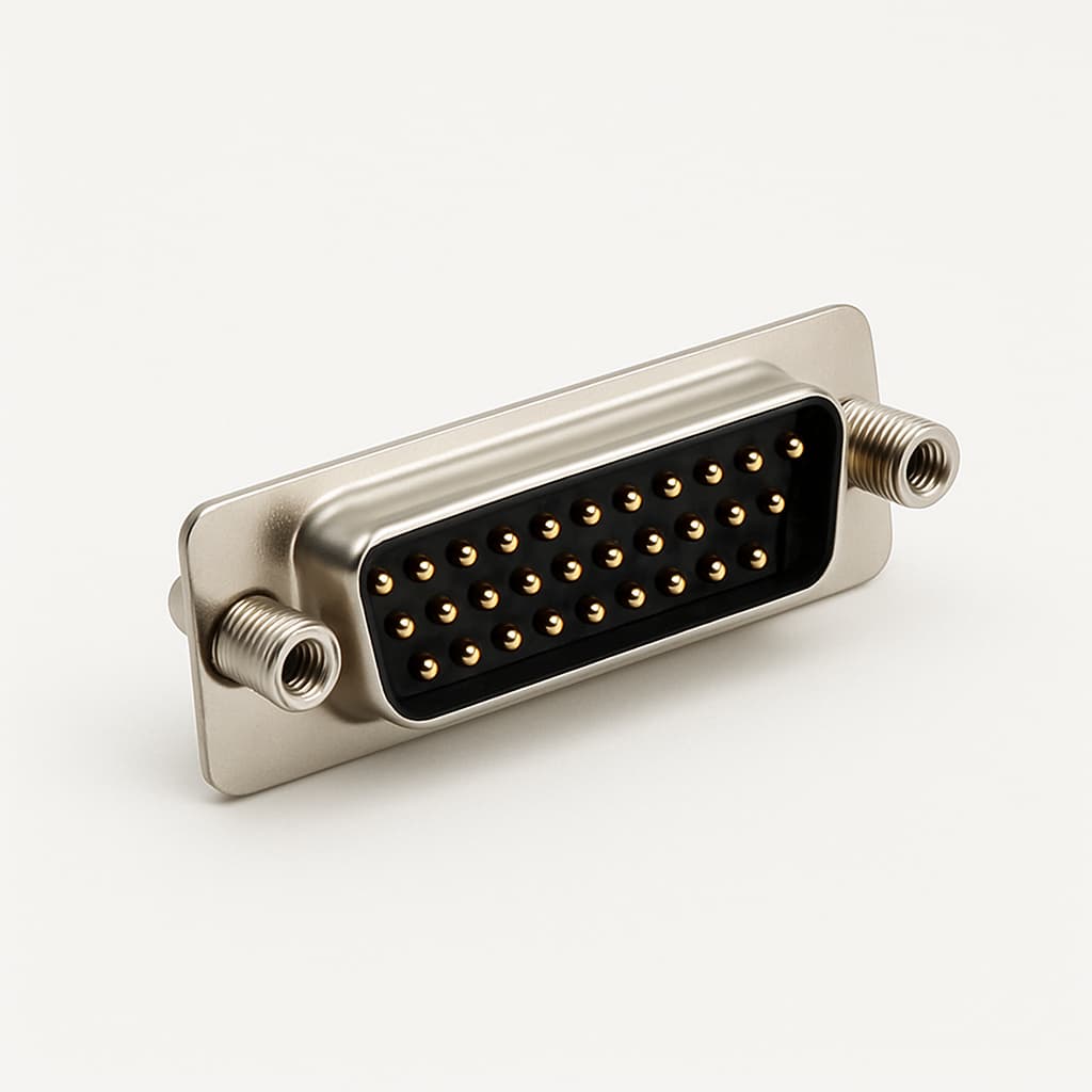 F25P5G3-K249 D-SUB connector — illustratieve, door AI gegenereerde afbeelding