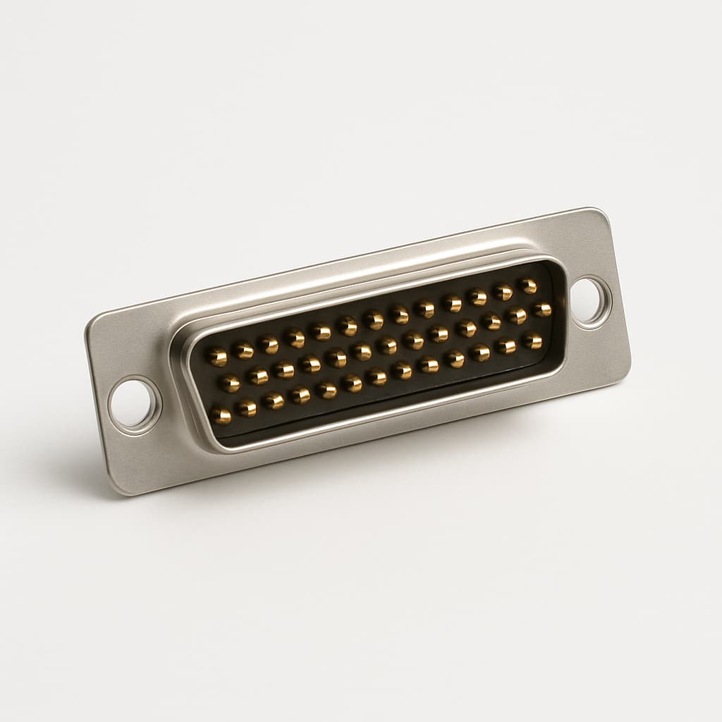 Molex / FCT F37P0SG3 D-Sub — illustratieve, door AI gegenereerde afbeelding