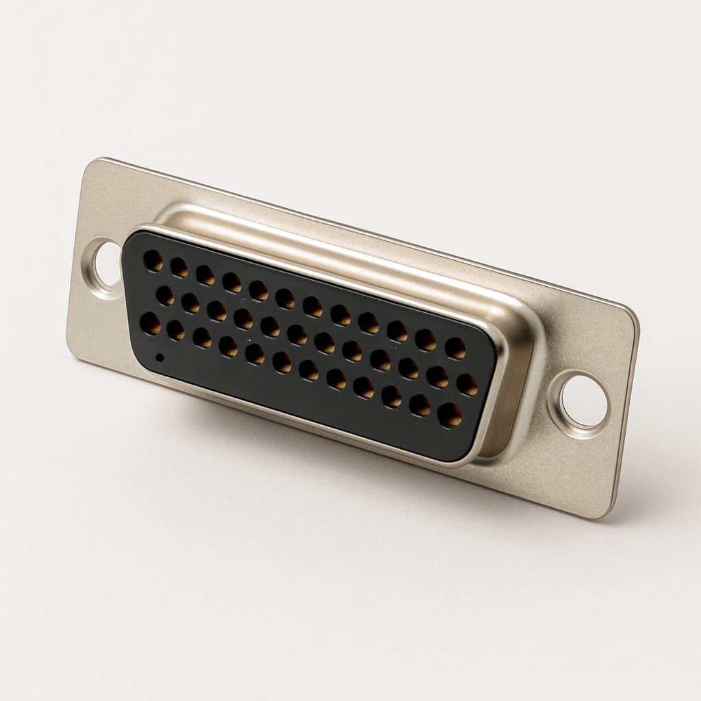 MOLEX / FCT F37S5G2 D-Sub — illustrative, KI-generierte Abbildung