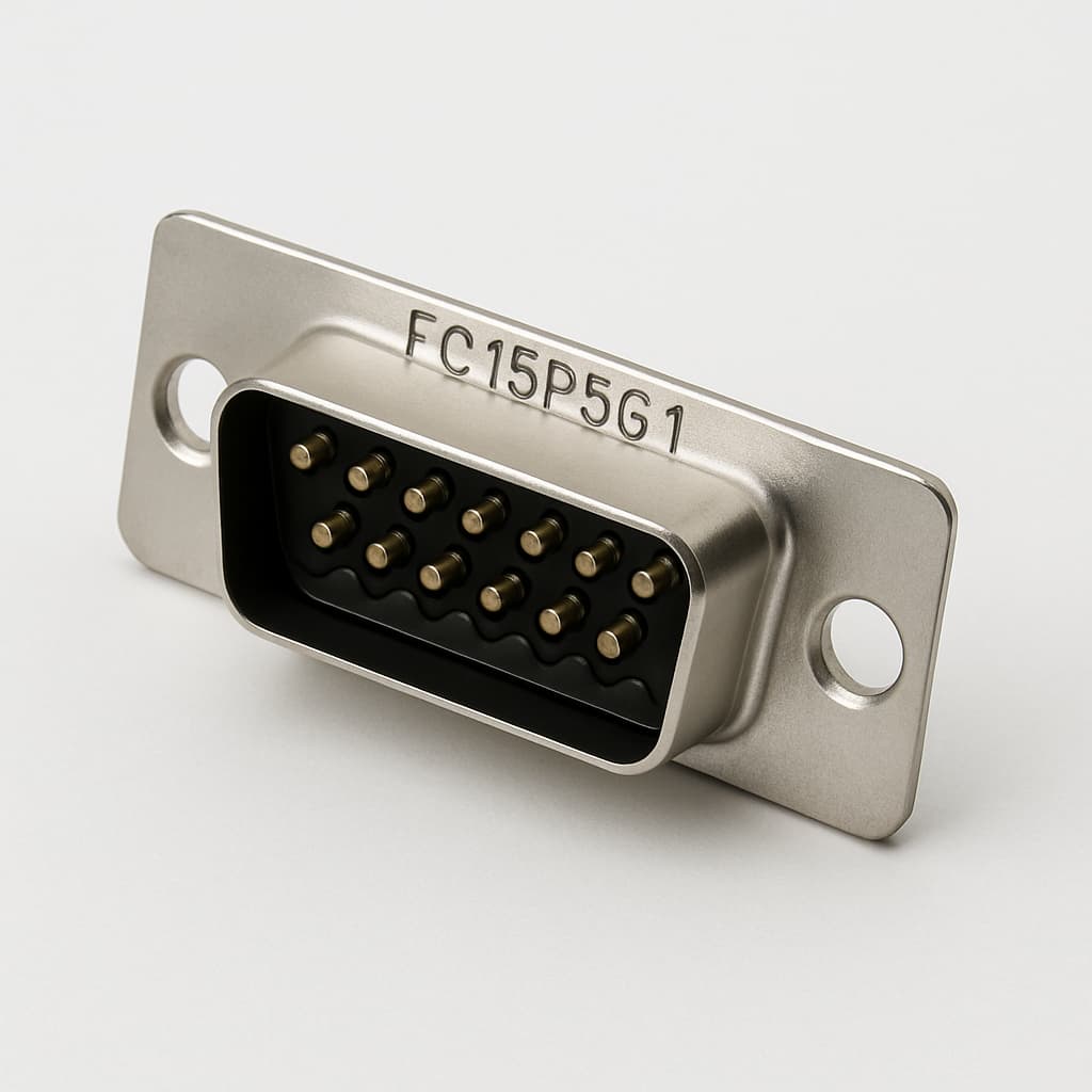 Molex / FCT FC15P5G1 D-Sub-Filter — illustrative, KI-generierte Abbildung