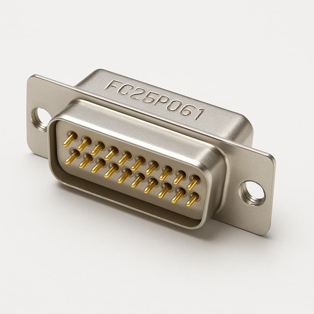 Molex / FCT FC25P0G1 D-Sub Filter Connector — illustrative AI-generated image