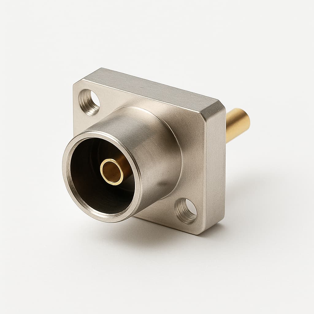 Molex / FCT FDE001S101 50 Ohm DIN G3 — illustratieve, door AI gegenereerde afbeelding