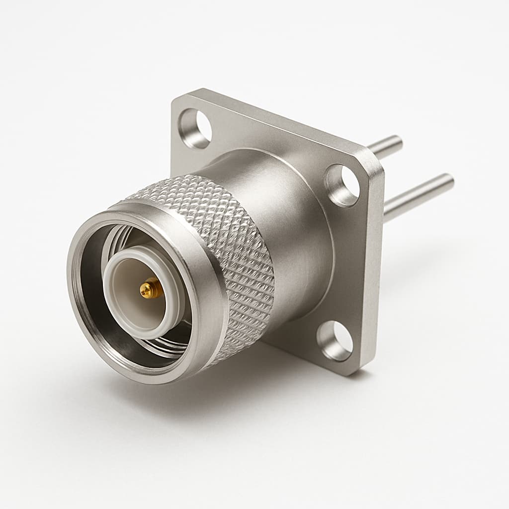 Molex / FCT FDE004S101 DIN 50 Ohm koaxial — illustrative, KI-generierte Abbildung