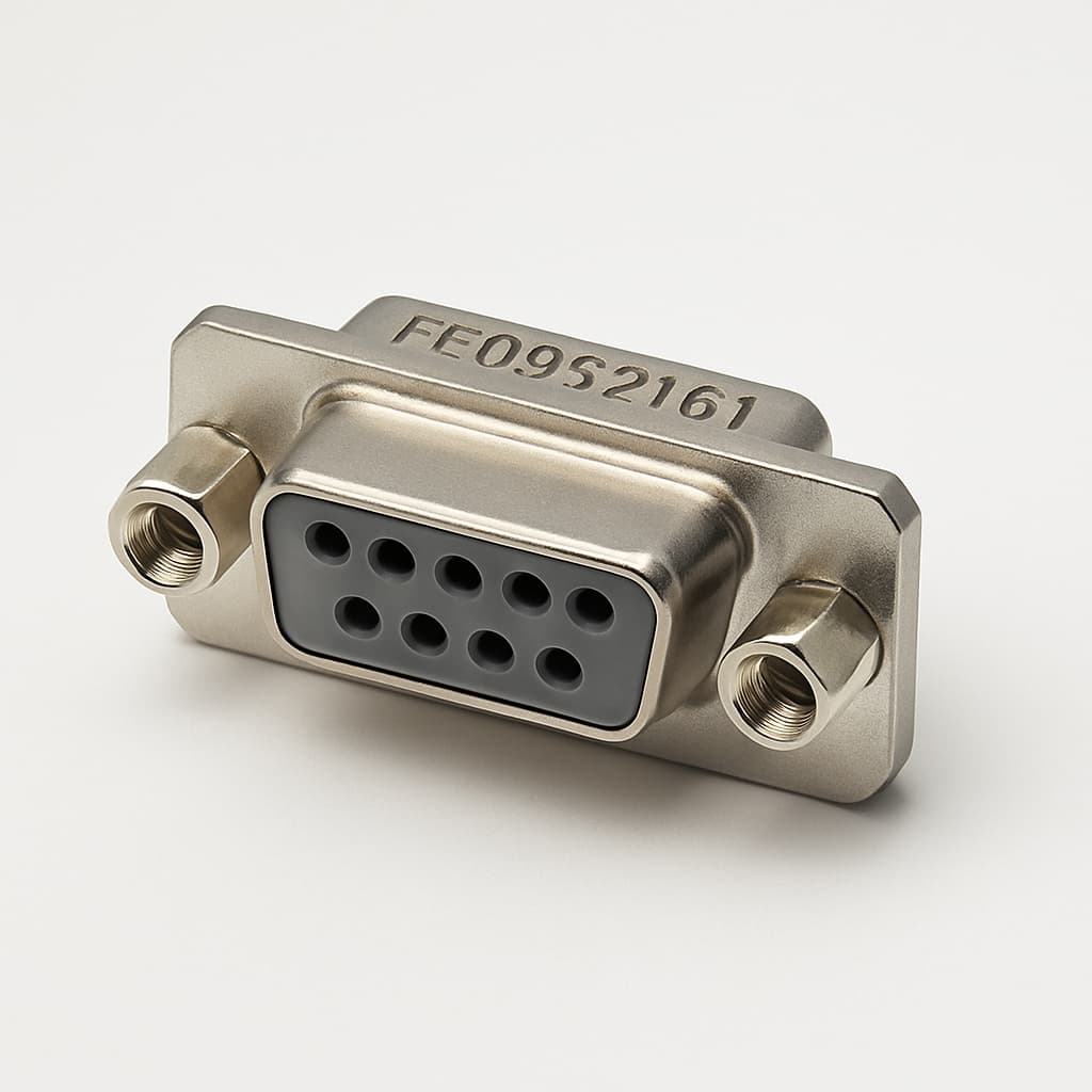 MOLEX / FCT FE09S21G1 D-Sub Eurostyle — illustrative, KI-generierte Abbildung