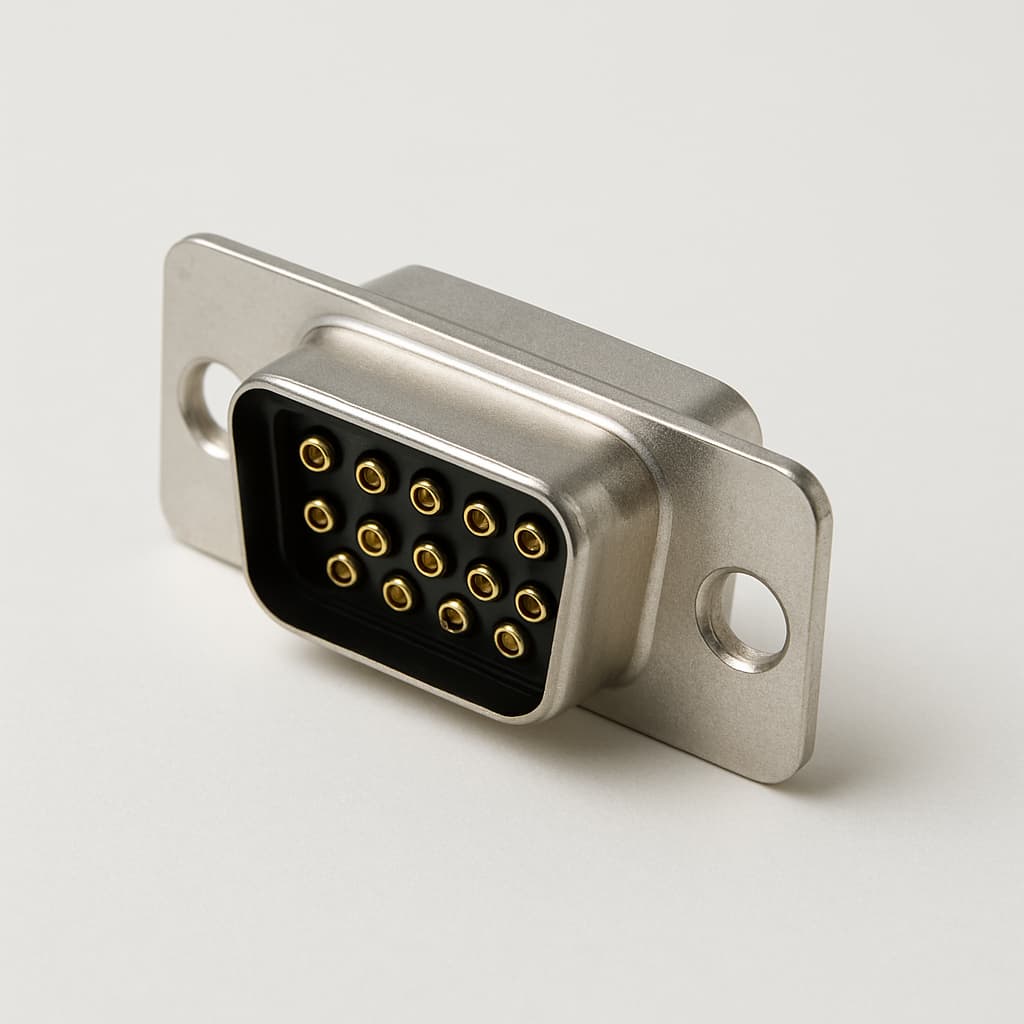 MOLEX / FCT FL36W4P7-K120 D-Sub krimp — illustratieve, door AI gegenereerde afbeelding
