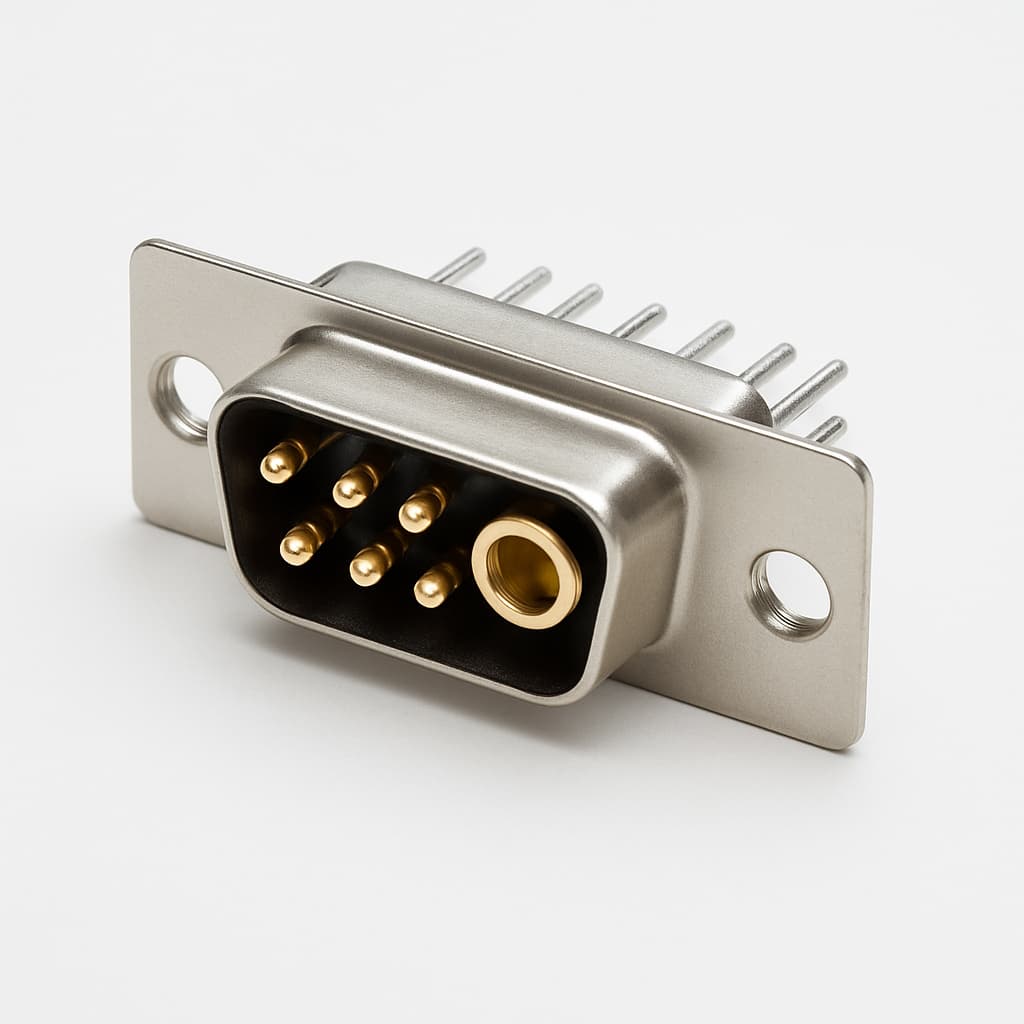 Molex / FCT FM5W1P-K120 D-Sub Mixed Layout — illustratieve, door AI gegenereerde afbeelding