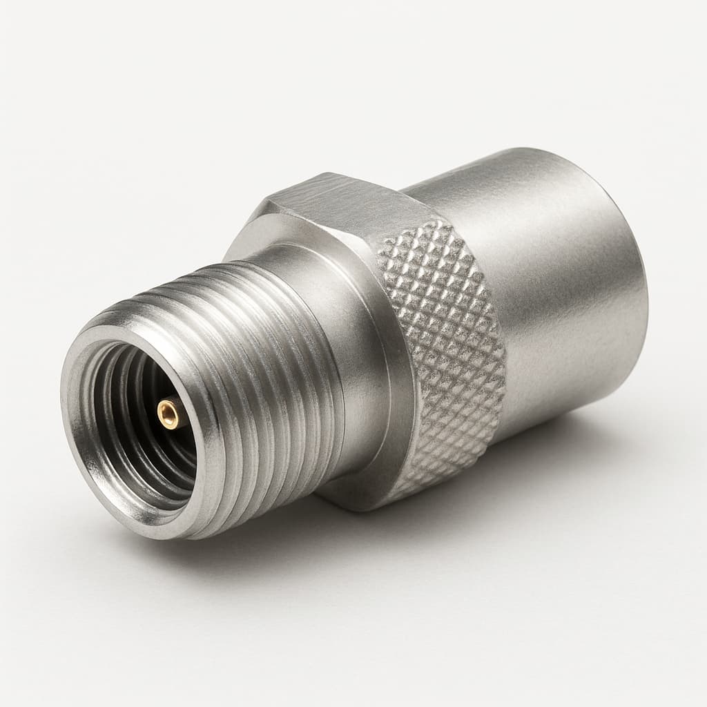 Molex / FCT FME009S101 50 Ohm Koaxialsteckverbinder — illustrative, KI-generierte Abbildung