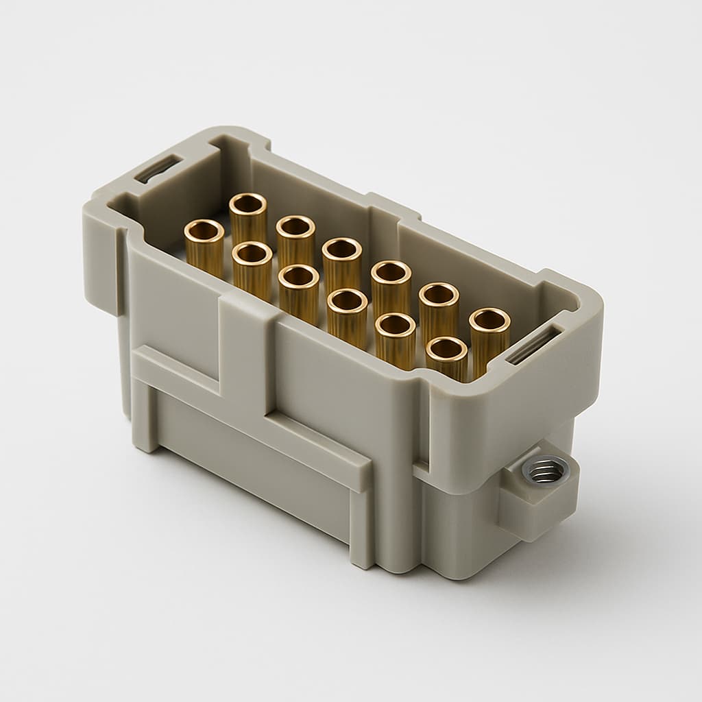 Molex / FCT FMP012P115 DIN 40A G2 Steckverbinder — illustrative, KI-generierte Abbildung