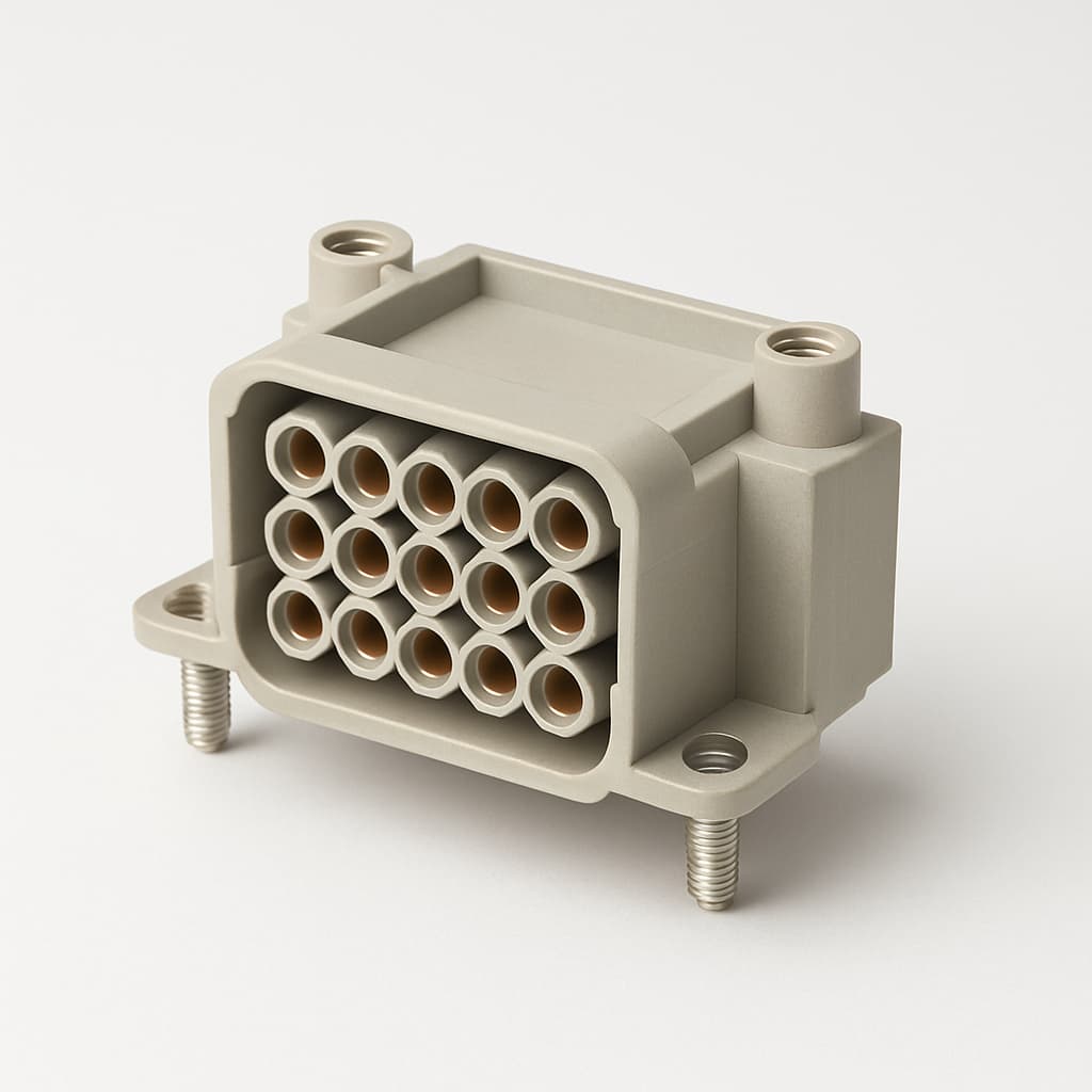 Molex / FCT FMP012S115 DIN 40A G2 Steckverbinder — illustrative, KI-generierte Abbildung