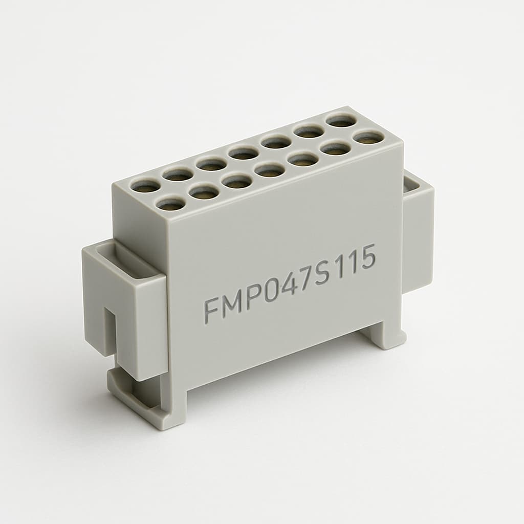 Molex / FCT FMP047S115 DIN 20A G2 — illustrative, KI-generierte Abbildung