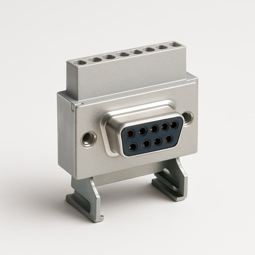 Molex / FCT FMP054S104 DIN 10A — illustratieve, door AI gegenereerde afbeelding