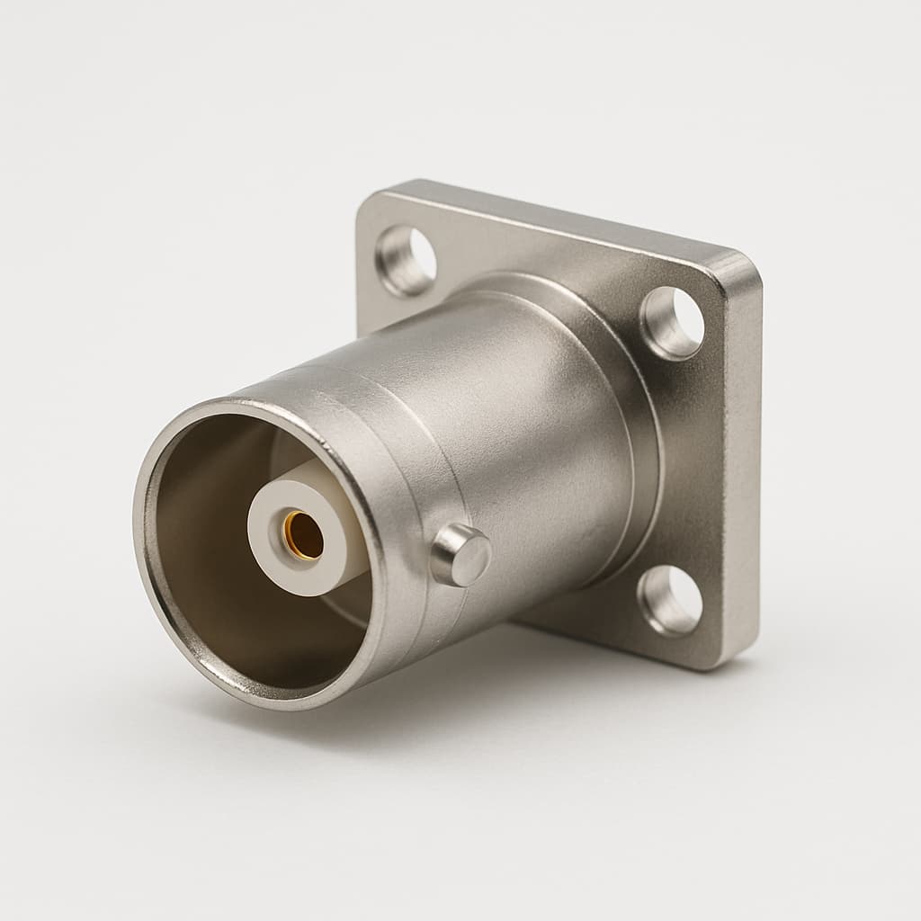 FMX008S101 50 Ohm connector — illustratieve, door AI gegenereerde afbeelding