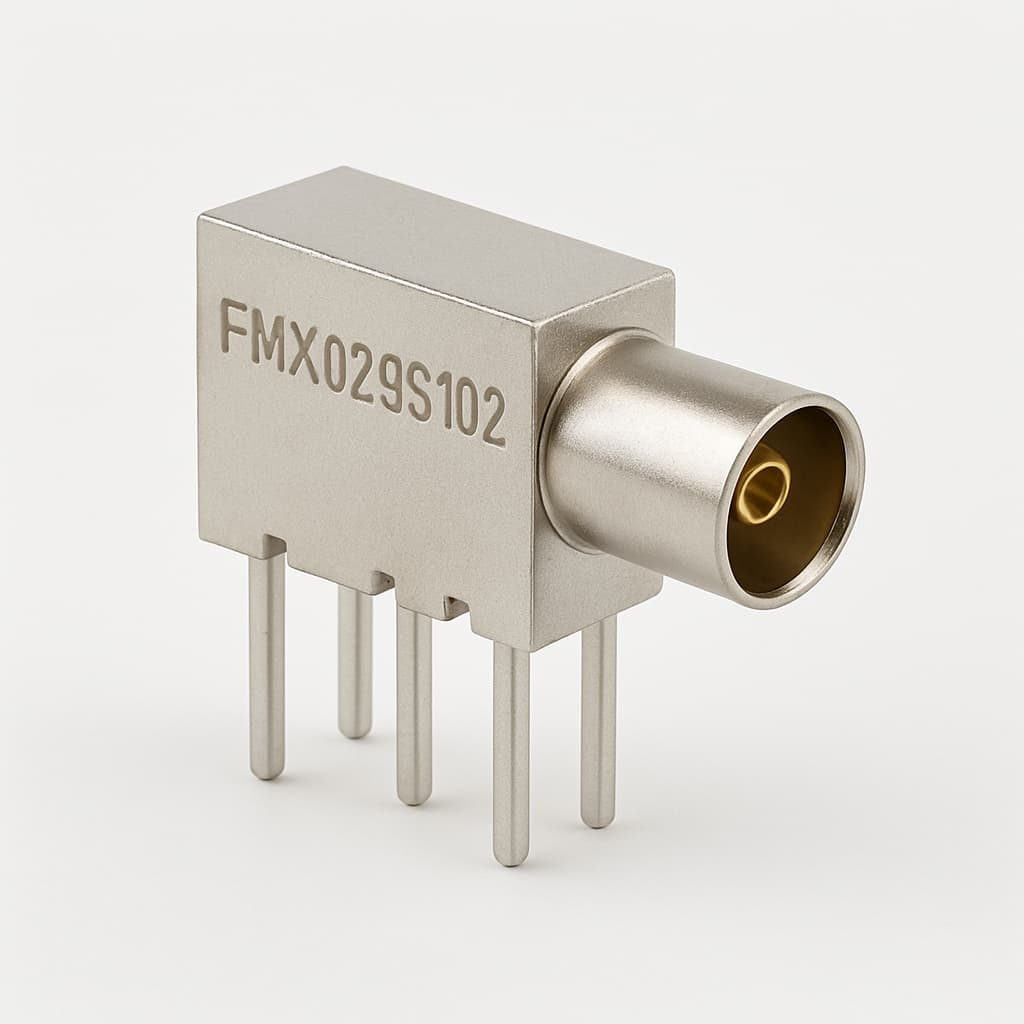 Molex / FCT FMX029S102 Koaxiale 50 OHM Komponente — illustrative, KI-generierte Abbildung
