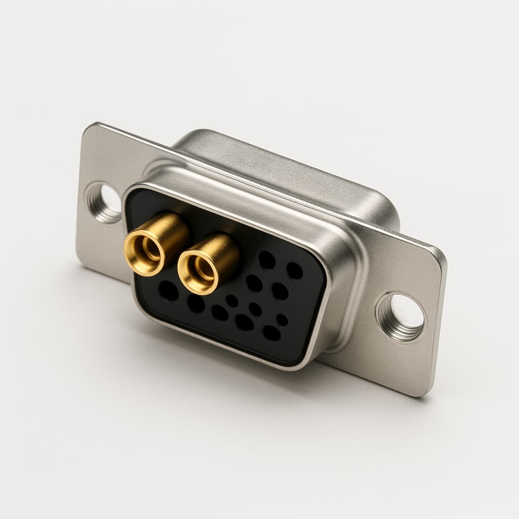 MOLEX / FCT FU13W3P7-K120 D-Sub krimp — illustratieve, door AI gegenereerde afbeelding