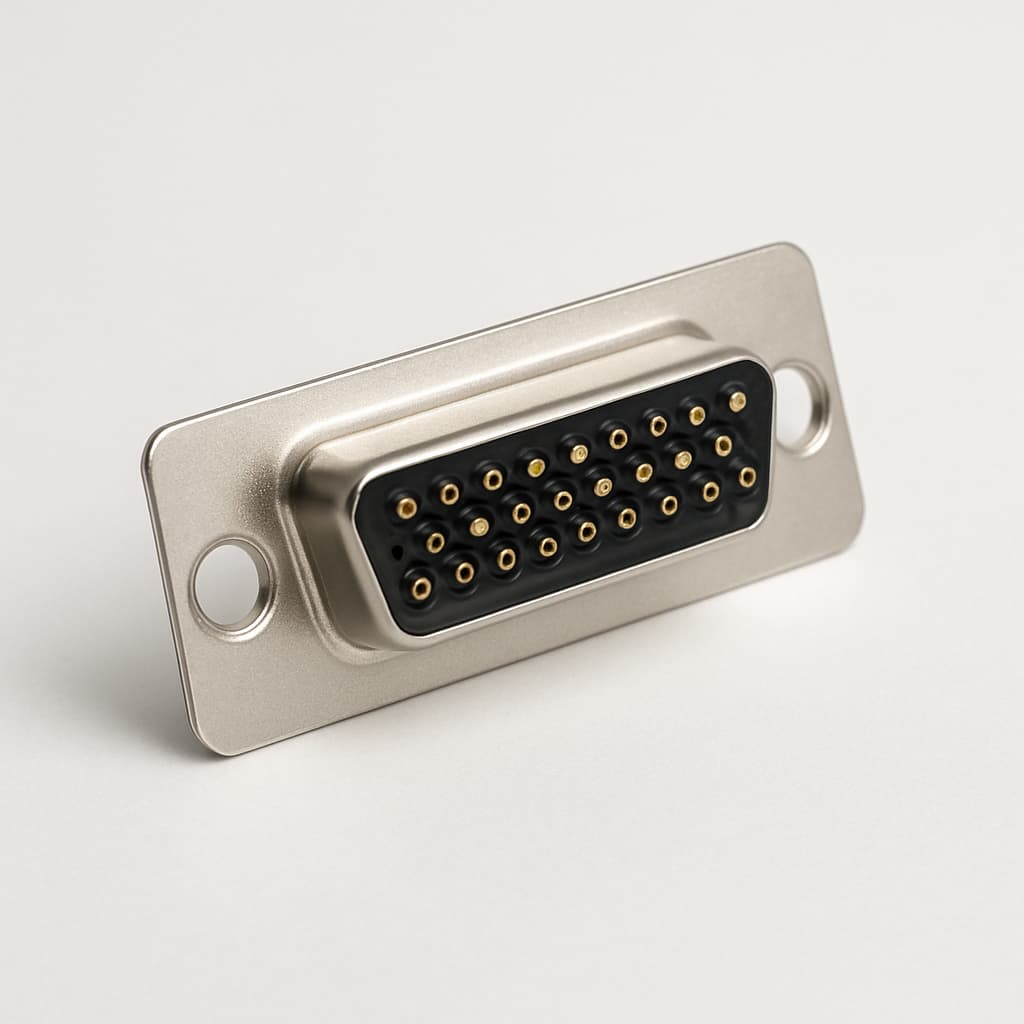 Molex / FCT FU37S7-K121 D-Sub krimp — illustratieve, door AI gegenereerde afbeelding
