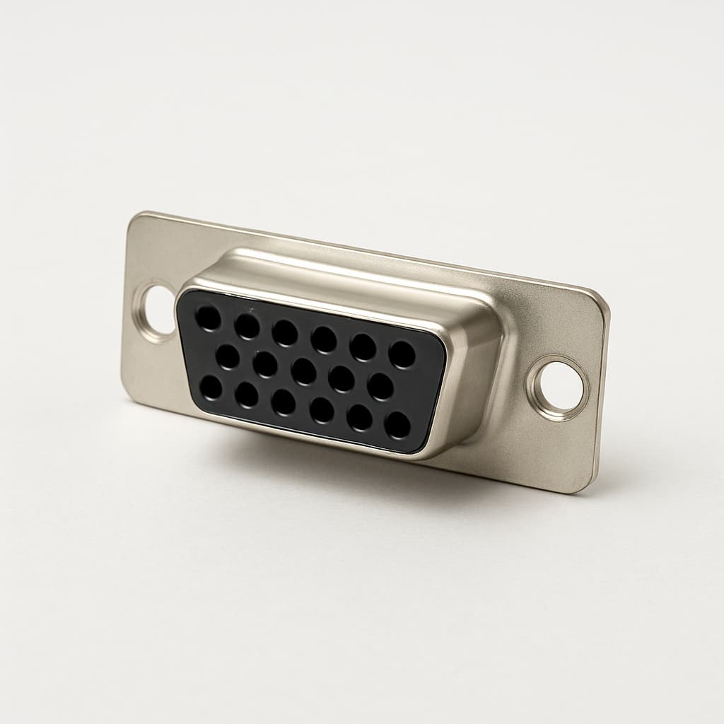 Molex / FCT FWDF15S-K413 D-Sub-connector — illustratieve, door AI gegenereerde afbeelding