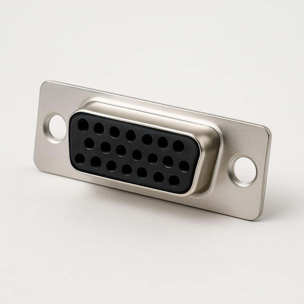 Molex / FCT FWDR25S1-K415 D-Sub-connector — illustratieve, door AI gegenereerde afbeelding