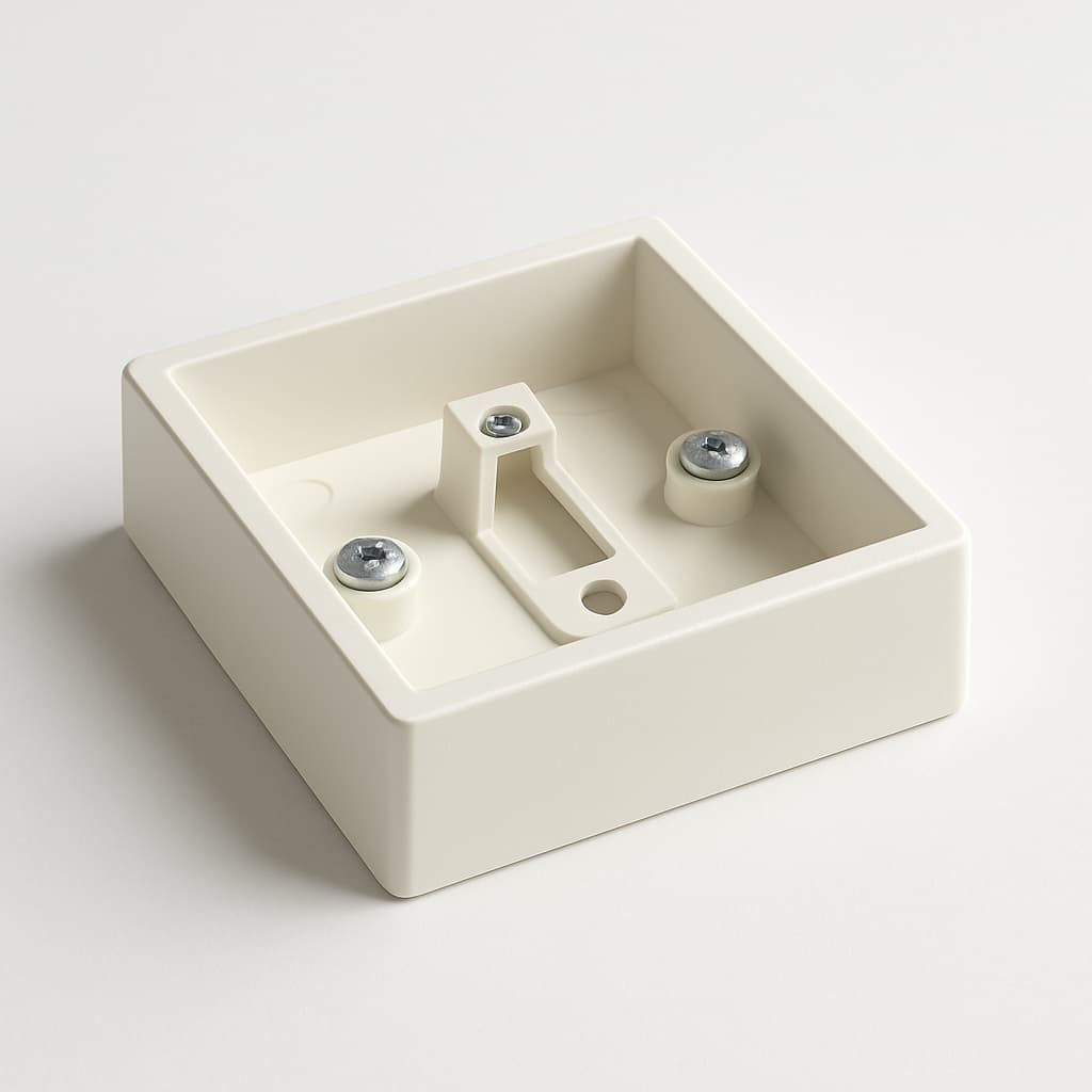 Telegartner H02000C0017 opbouwset RAL 9010 — illustratieve, door AI gegenereerde afbeelding