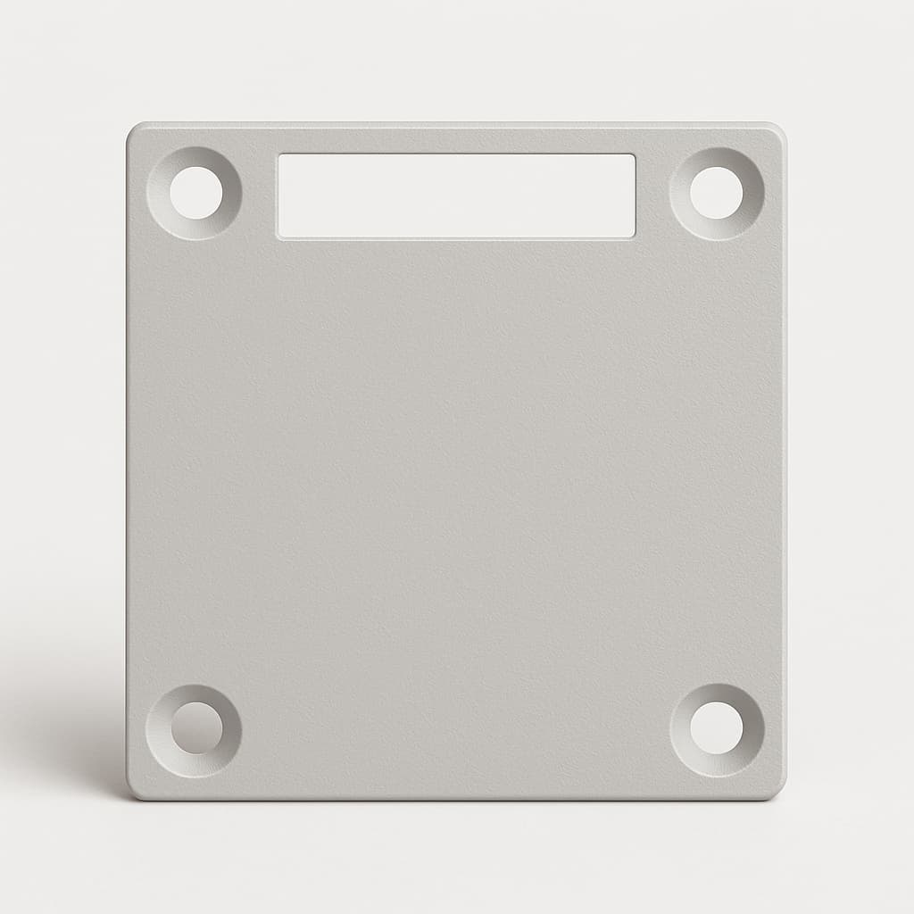 Telegartner H02023A8002 frontplaat blindplaat — illustratieve, door AI gegenereerde afbeelding