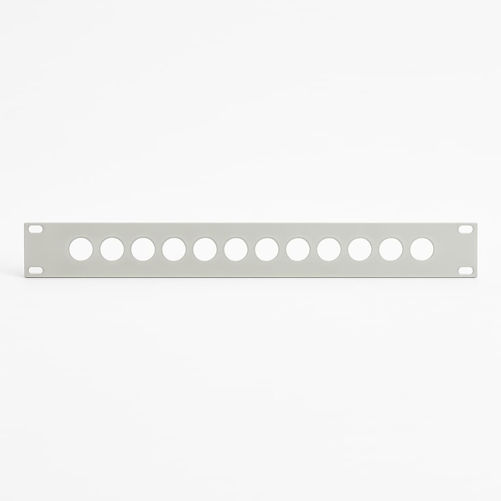 Telegartner H02025A0425 Frontplatte 1HU ECO/BASIS V für 16 ST-Adapter — illustrative, KI-generierte Abbildung